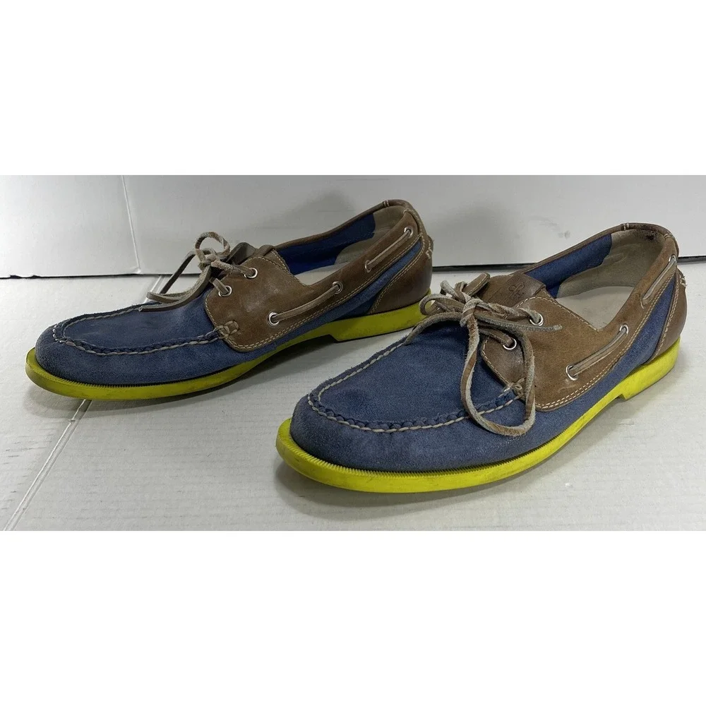 Cole Haan Air Yacht Club Shoes Mens Size 10.5 Blue Leather Lace Up Boat